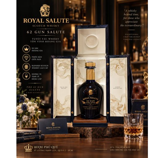 ROYAL SALUTE 62 GUN SALUTE – TUYỆT TÁC WHISKY TÔN VINH DI SẢN HOÀNG GIA