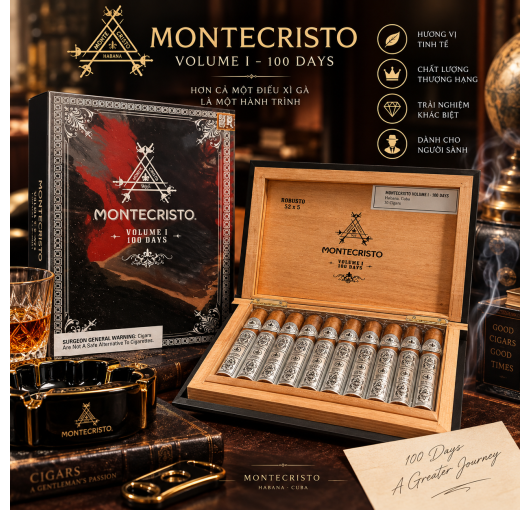 MONTECRISTO VOLUME I – 100 DAYS: PHIÊN BẢN XÌ GÀ ĐỘC ĐÁO DÀNH CHO NGƯỜI SÀNH